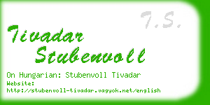 tivadar stubenvoll business card